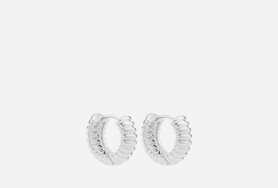 Изображение товара Серьги-конго из ювелирного сплава с родиевым покрытием для женщин 1,3 см