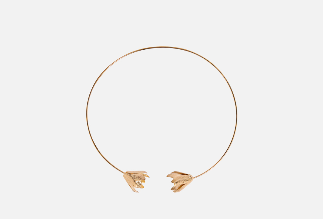 Изображение товара Элегантное колье Attribute Shop Golden Lily из ювелирного сплава с золотым покрытием