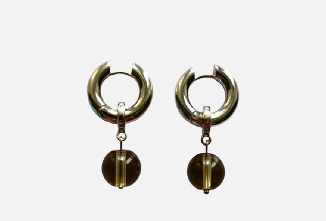 

Серьги OH!CHERRIES, Brown+silver 2 шт