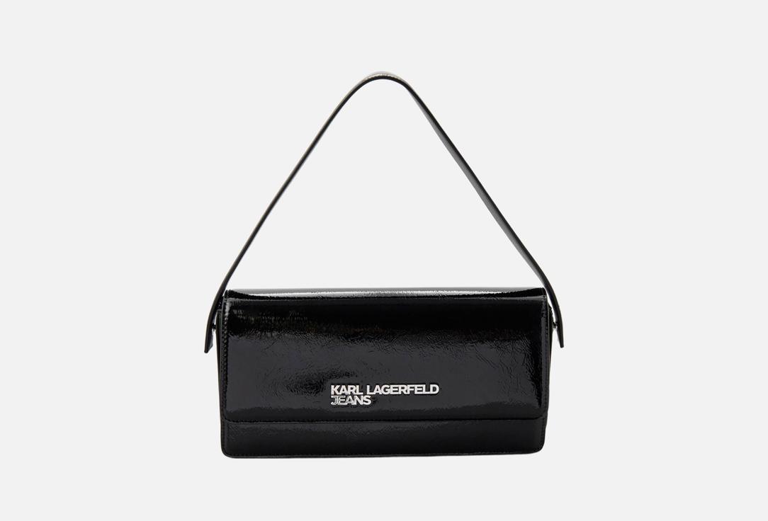 

Кожаная сумка кросс-боди KARL LAGERFELD JEANS, Черный, METAL LOGO CB SHINY