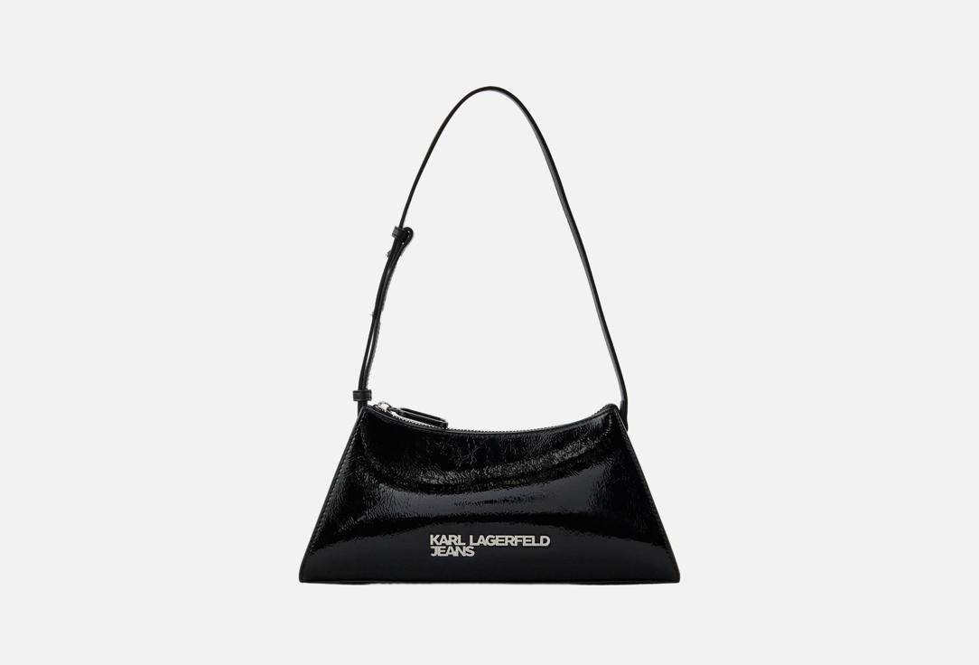 

Кожаная сумка кросс-боди KARL LAGERFELD JEANS, Черный, METAL LOGO SM SHB SHINY