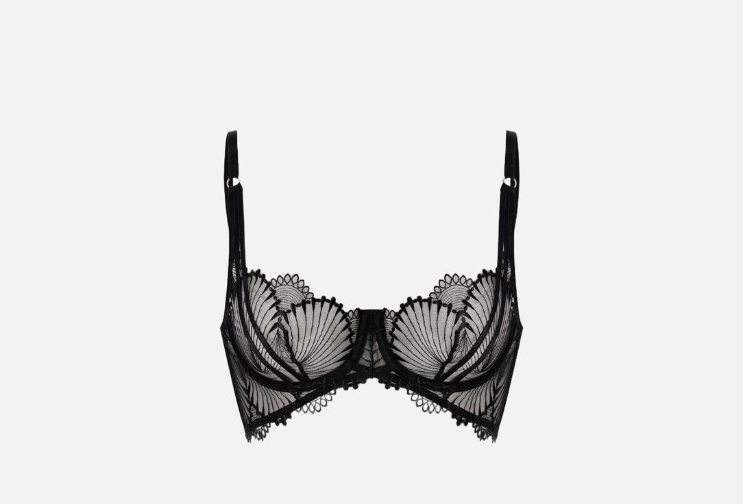 Изображение товара Женский бюстгальтер OHMYMARR Jane из черного кружева с узором ракушка