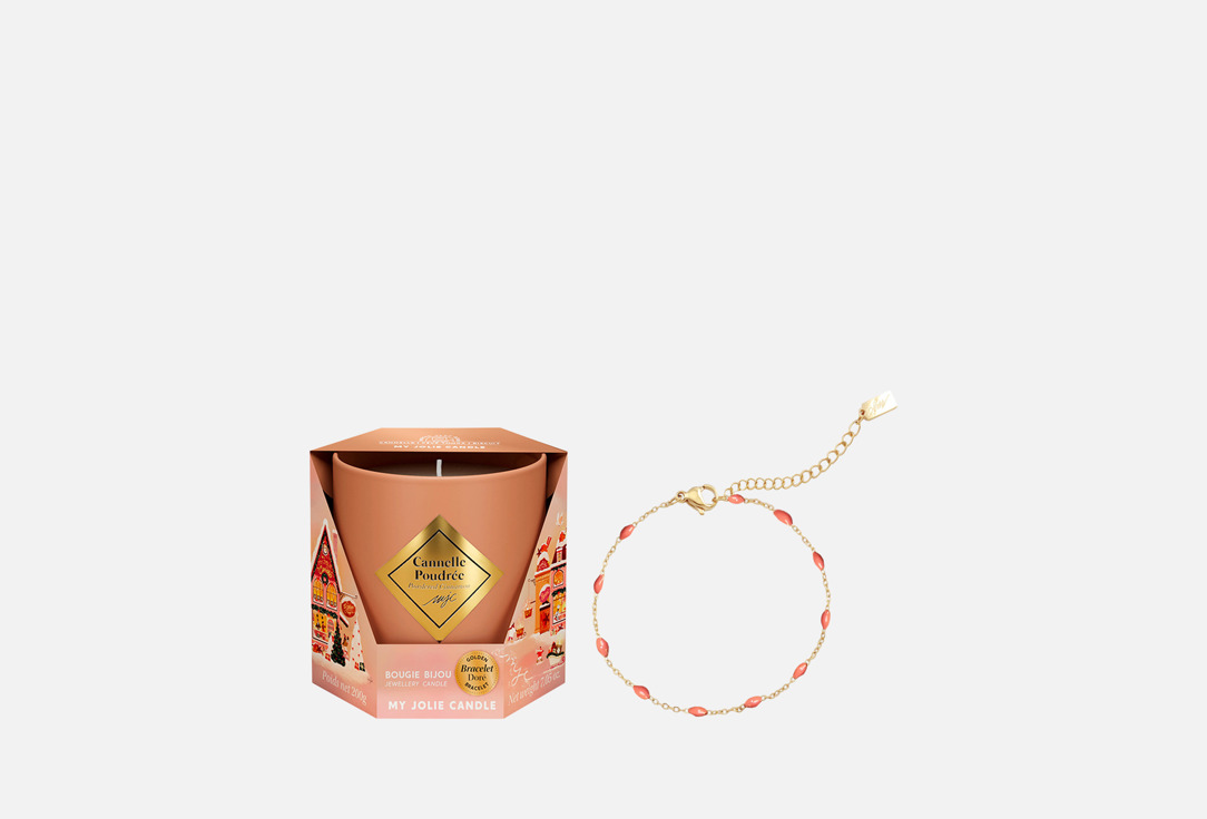 

Ароматическая свеча MY JOLIE CANDLE, Powdered cinnamon & bracelet 200 г