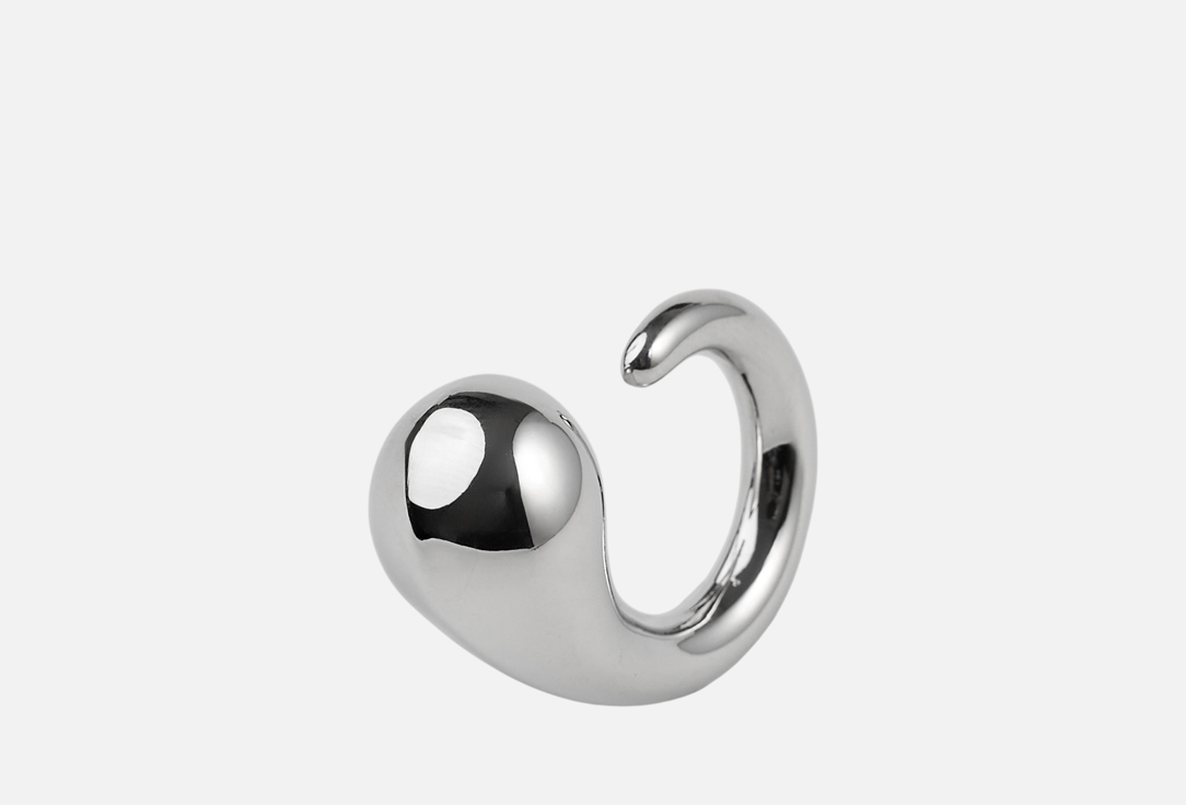 

Кольцо 19.STONE, Крупная капля в родии ONESIZE мл