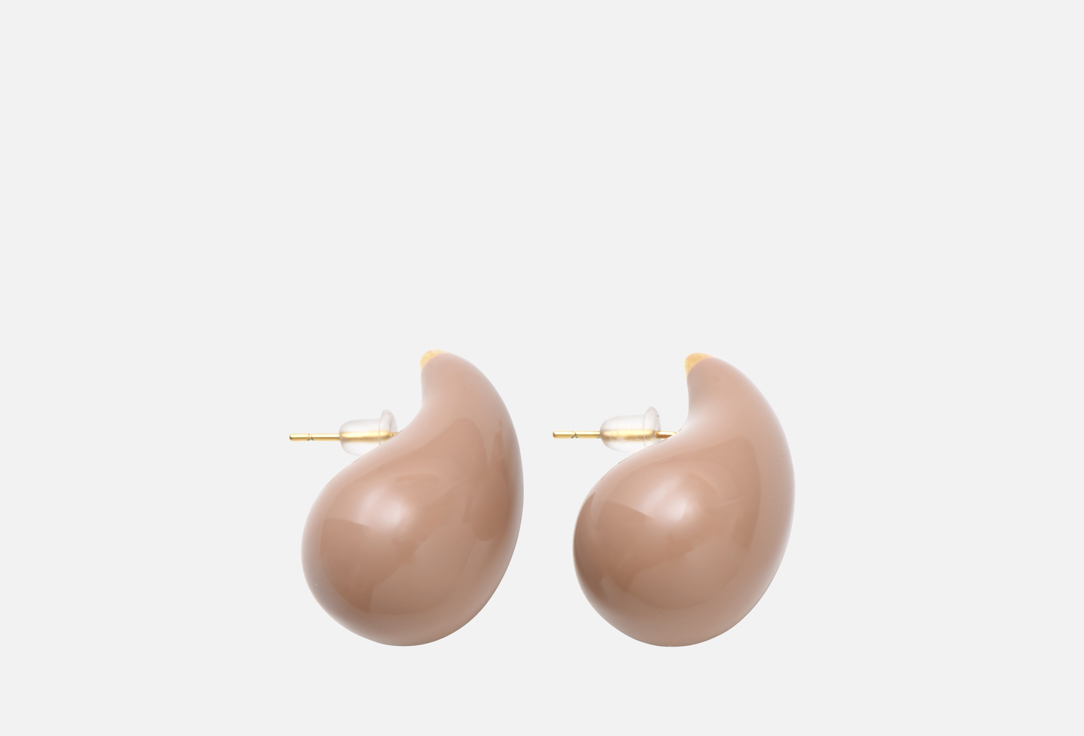 

Серьги NORTHERN FACTORY, Капли бежевые 2 шт