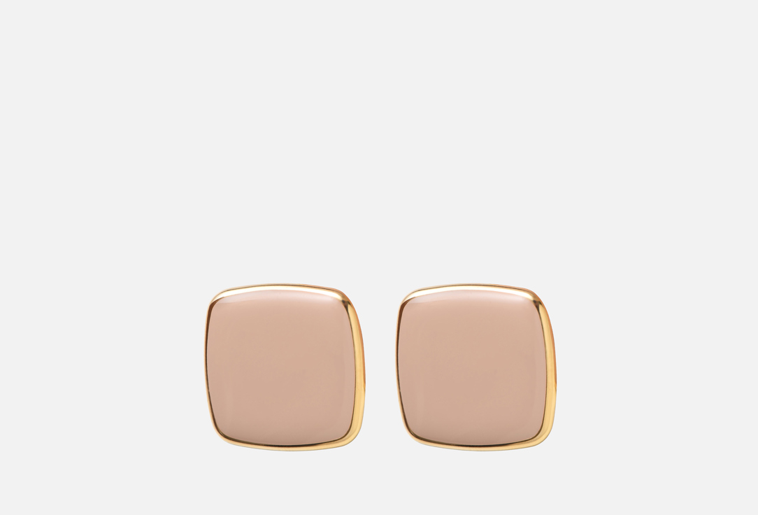 

Серьги NORTHERN FACTORY, Квадратные бежевые 2 шт