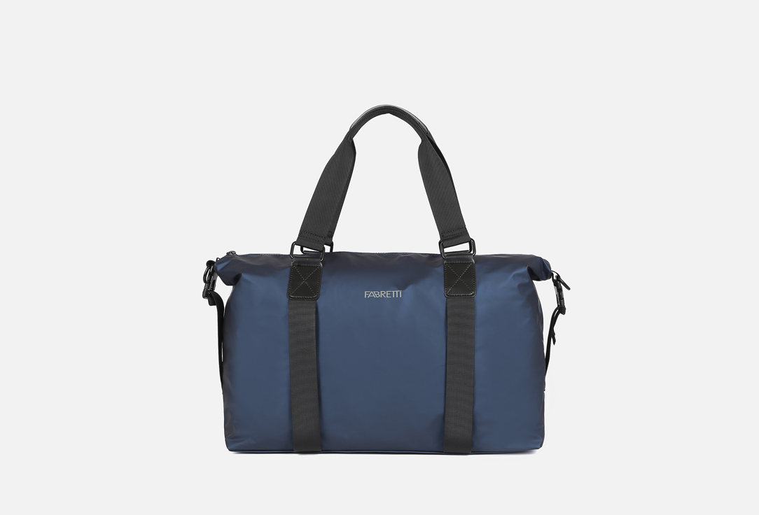 Изображение товара Спортивная сумка fabretti синяя влагостойкая с ремнем и карманами