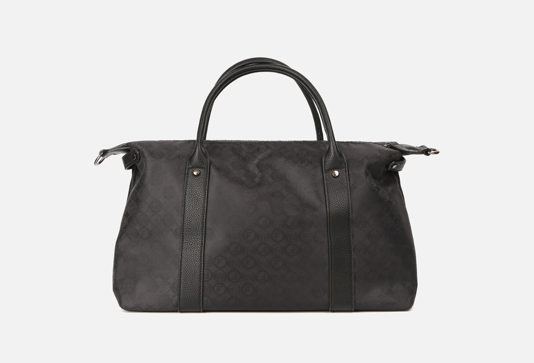 Изображение товара Практичная сумка с ручками fabretti из влагостойкого нейлона черного цвета