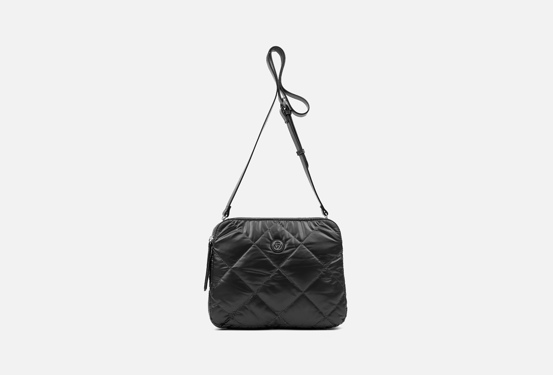 Изображение товара Стеганая кросс-боди сумка Fabretti из полиэстера с экокожей черная