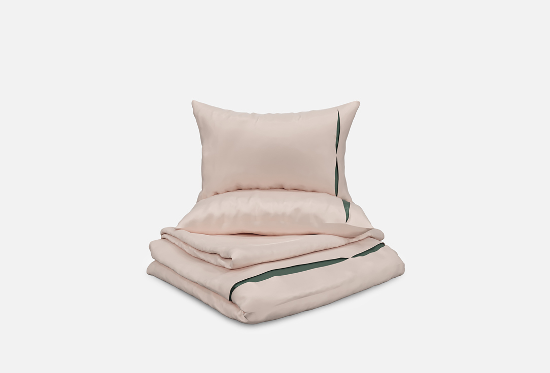 Изображение товара Комплект постельного белья Mollen с бантовой складкой ваниль нефрит евро