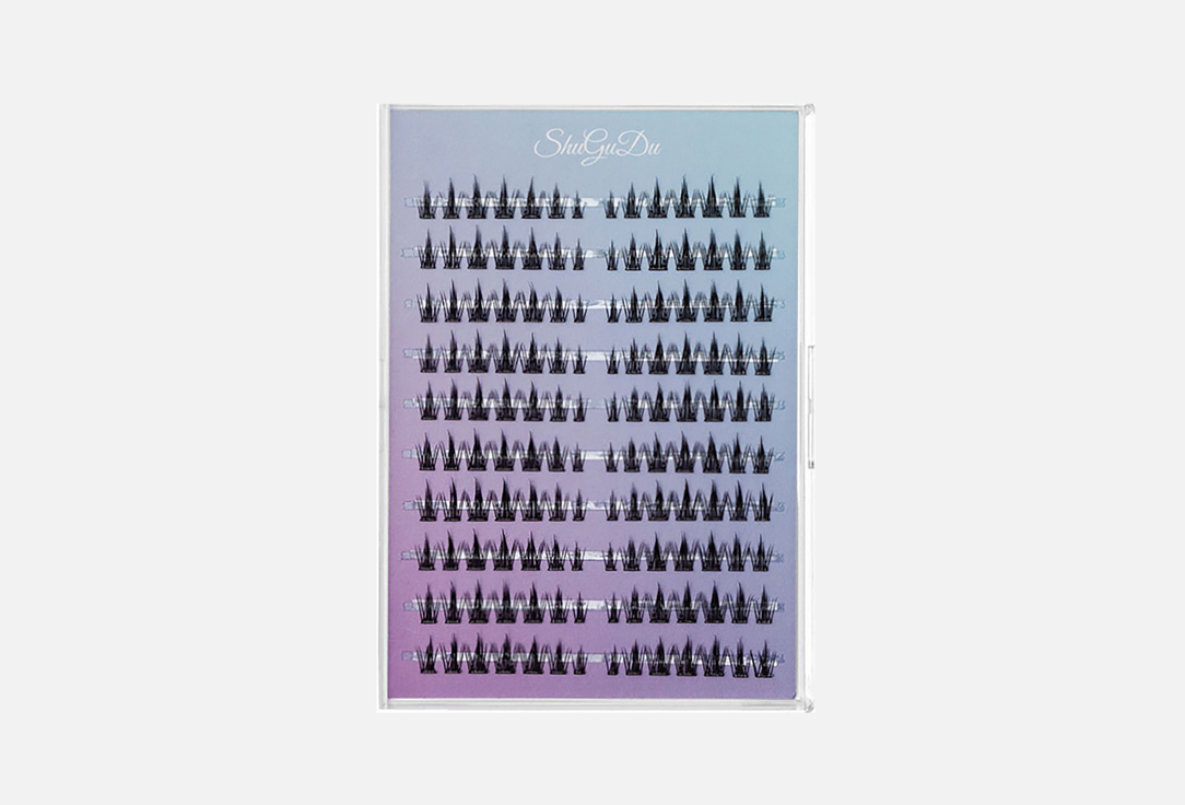 Изображение товара Накладные ресницы ShuGuDu SR2 с изгибом C, 100 пучков, самоклеющиеся, длина 9-14 мм