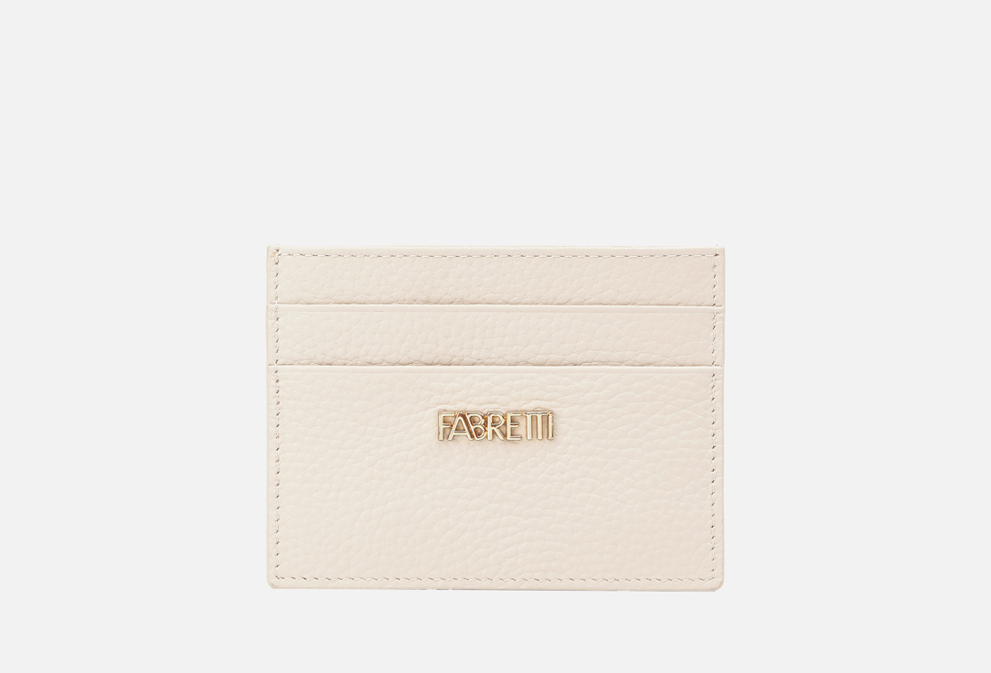 

Кожаный картхолдер FABRETTI, Бежевый, Кремовый