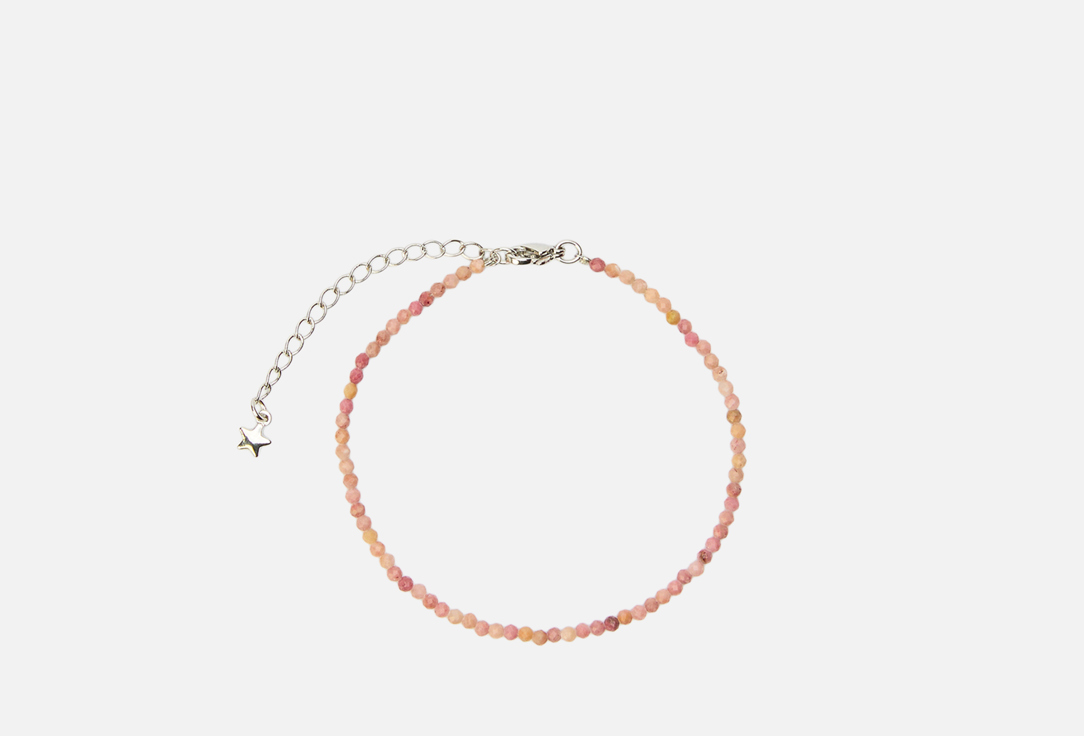 Изображение товара Браслет из родохрозита Палитра на регулируемом тросике 19 см