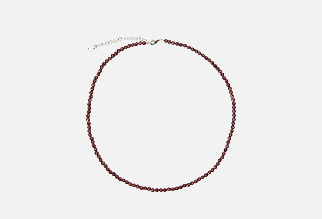 Изображение товара Колье из граната и бижутерного сплава Палитра 45 см с удлинителем