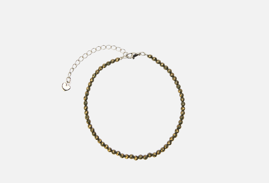 Изображение товара Стильный браслет из пирита Палитра с удлинительной цепочкой и бижутерным замком