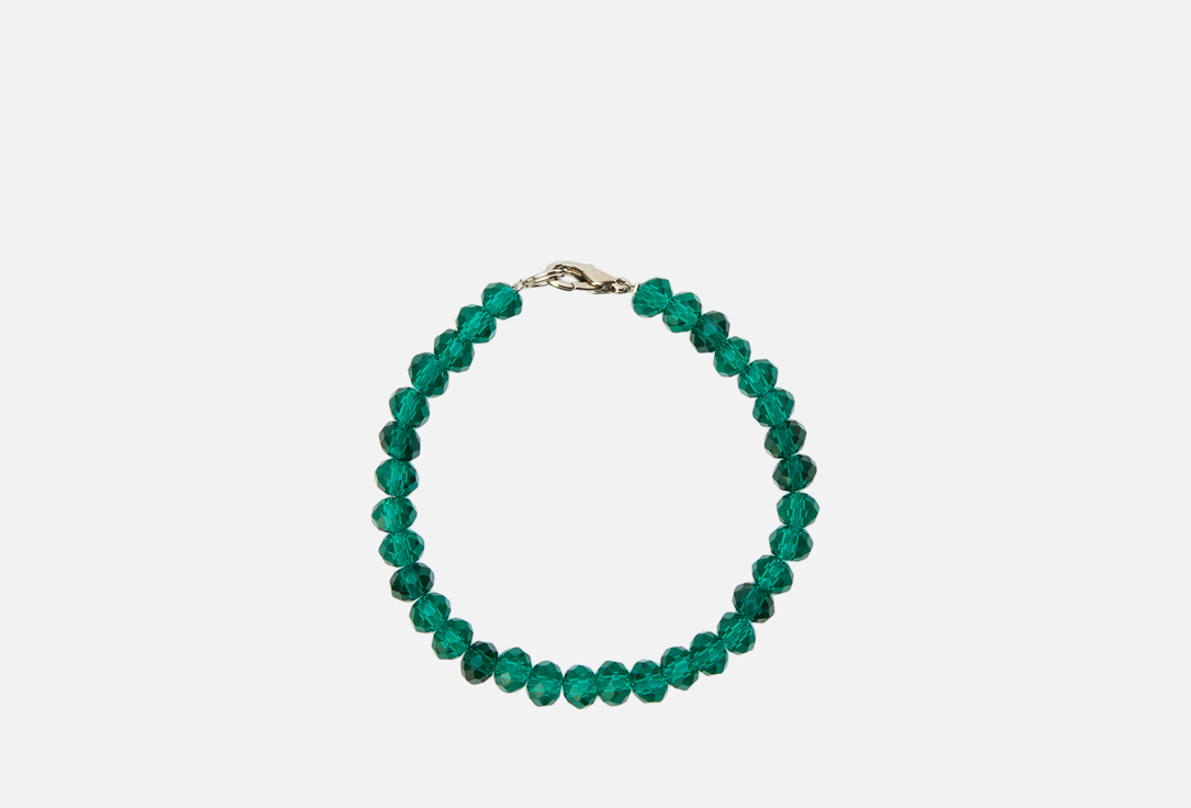 Изображение товара Браслет из темно-зеленого кристалла Палитра 18см бижутерный сплав