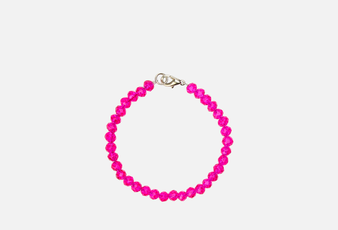 Изображение товара Малиновый браслет из кристалла Палитра на ювелирном тросике 18 см