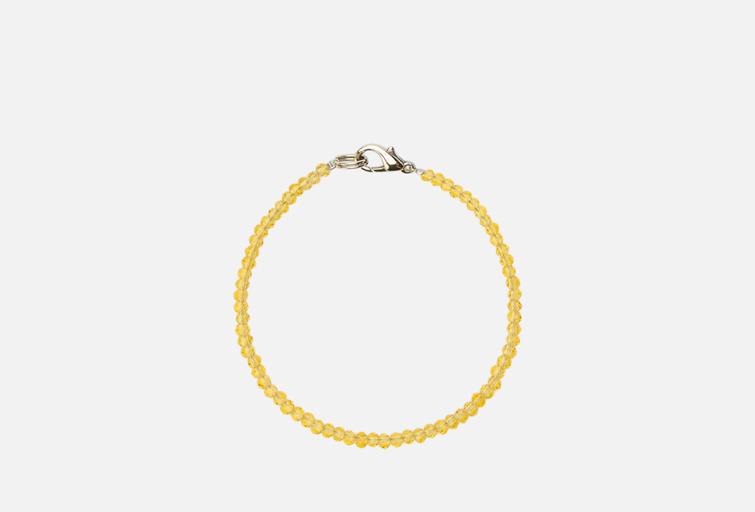 Изображение товара Браслет из кристалла светло-желтого цвета на тросике 19 см