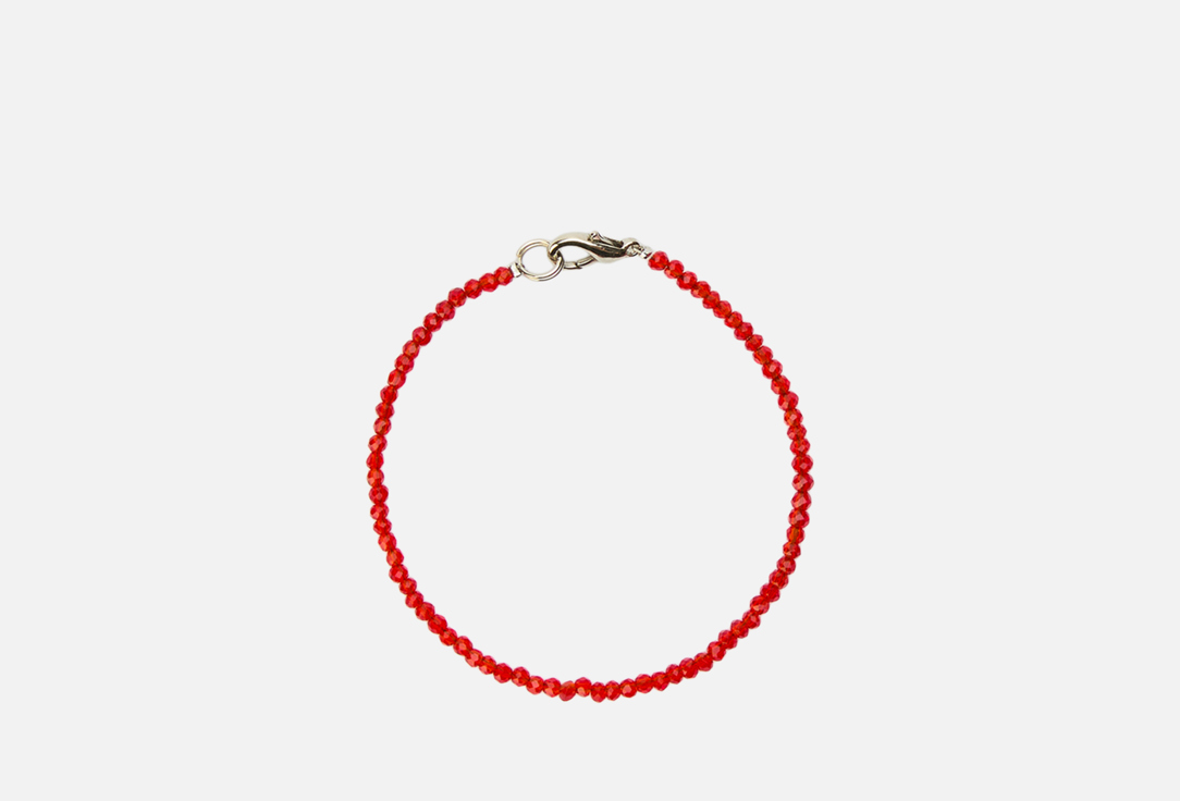 Изображение товара Браслет из красного кристалла и бижутерного сплава 18 см Палитра