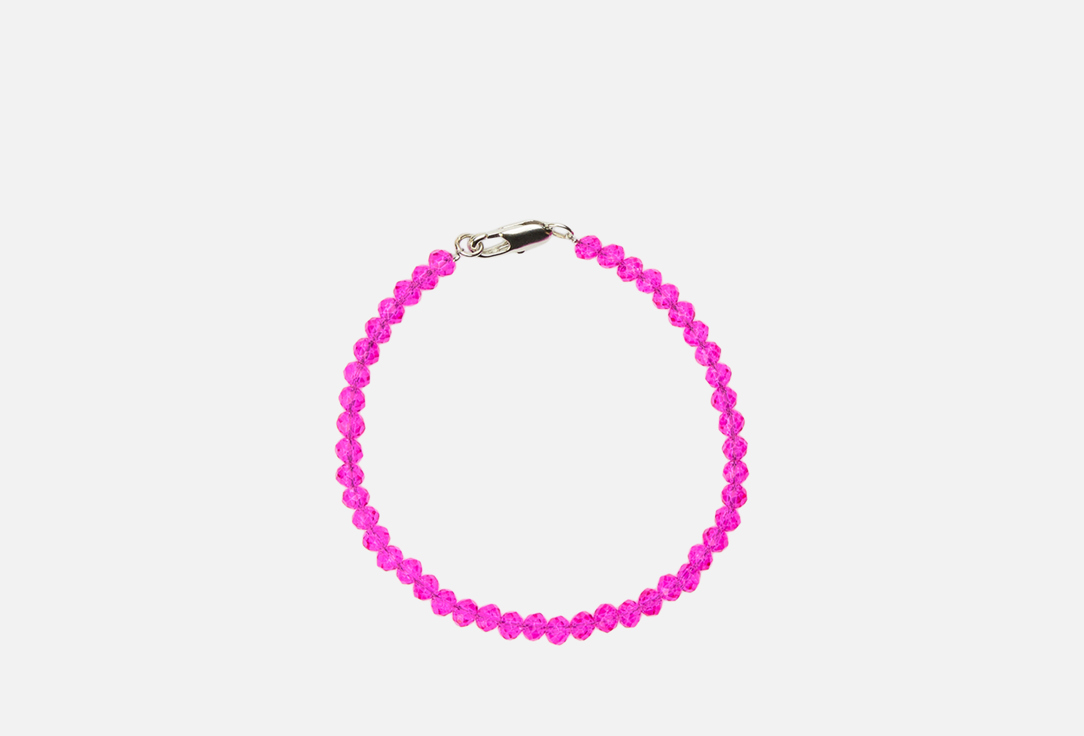 Изображение товара Браслет из кристалла малинового цвета Палитра 19 см огранка 4.5 мм стильное украшение