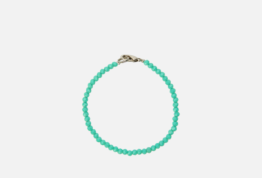 Изображение товара Стильный бирюзовый браслет из кристалла из бижутерного сплава