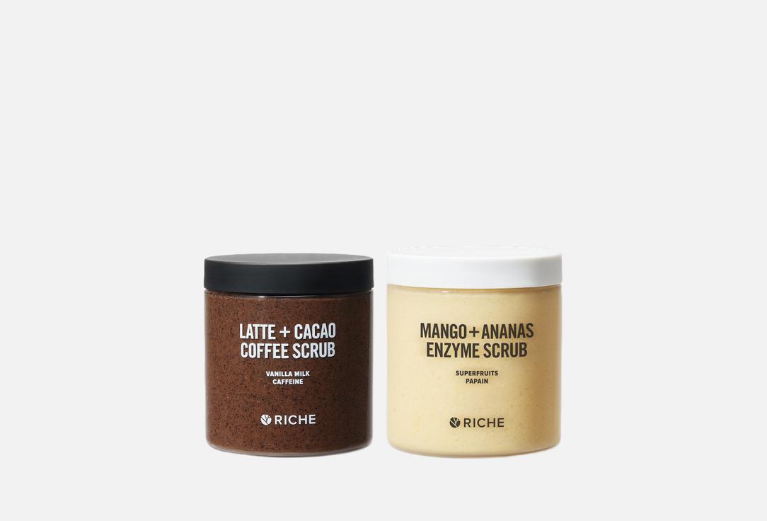 

Набор скрабов для тела RICHE, Latte+cacao & mango+ananas 2 шт