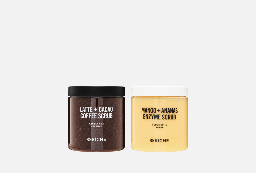 

Набор скрабов для тела RICHE, Latte+cacao & mango+ananas 2 шт