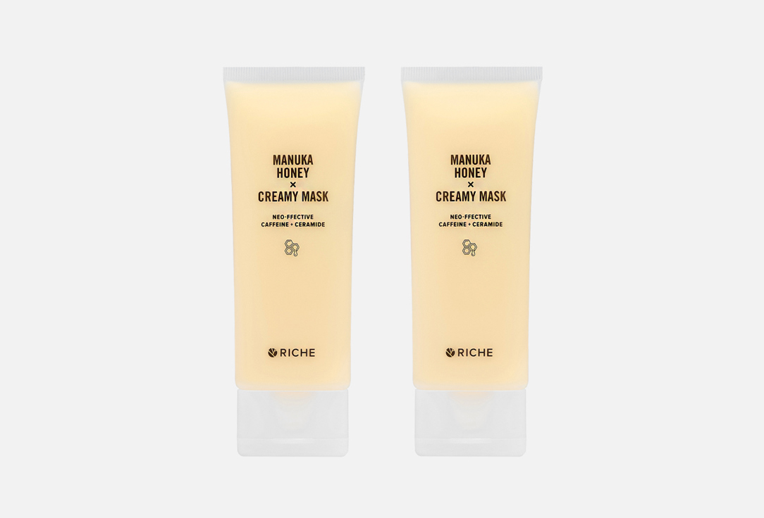 Изображение товара Питательные лифтинг-маски для лица RICHE manuka honey + caffeine + ceramide 2 шт