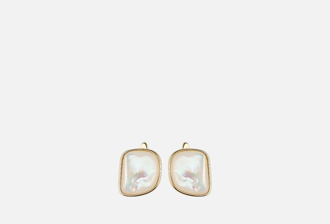 

Серьги 19.STONE, С перламутром в золоте 2 шт