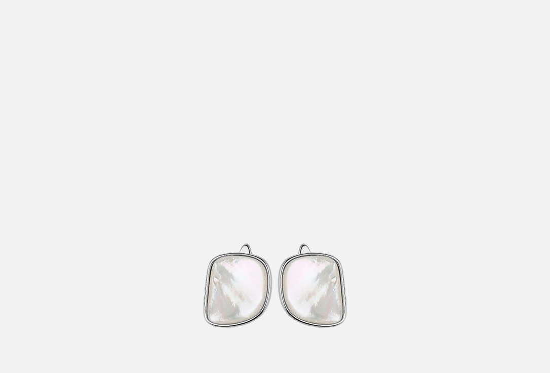 

Серьги 19.STONE, С перламутром в родии 2 шт