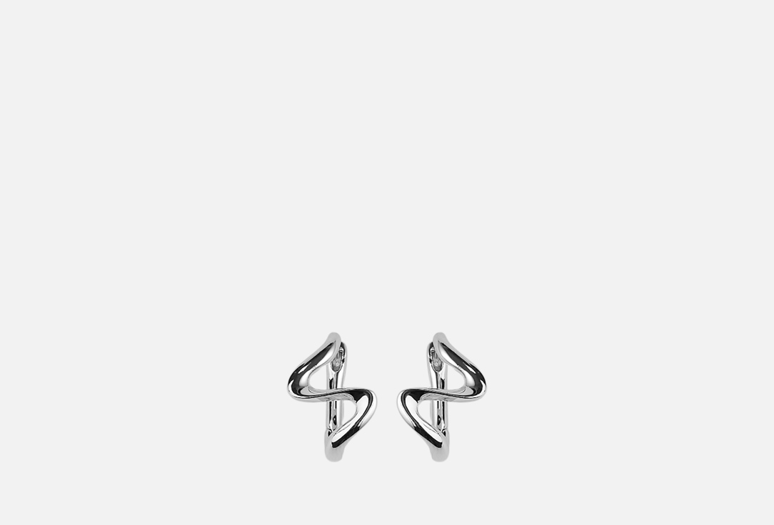 

Серьги 19.STONE, Изгиб в родии 2 шт