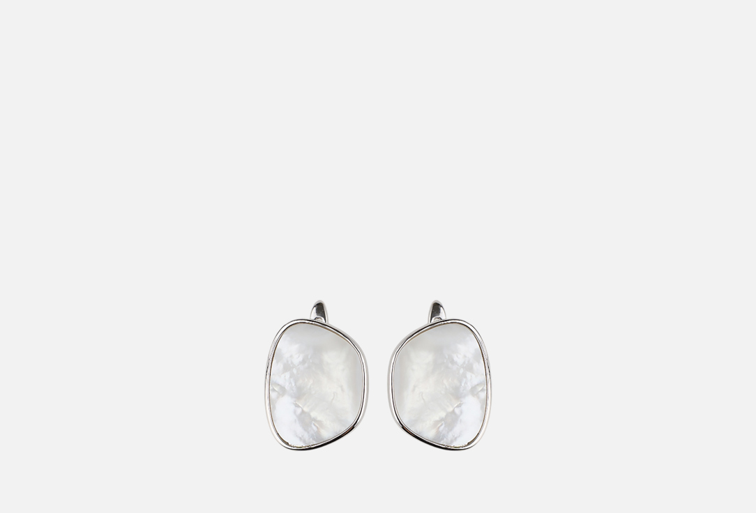 

Серьги 19.STONE, Неправильной формы с перламутром 2 шт