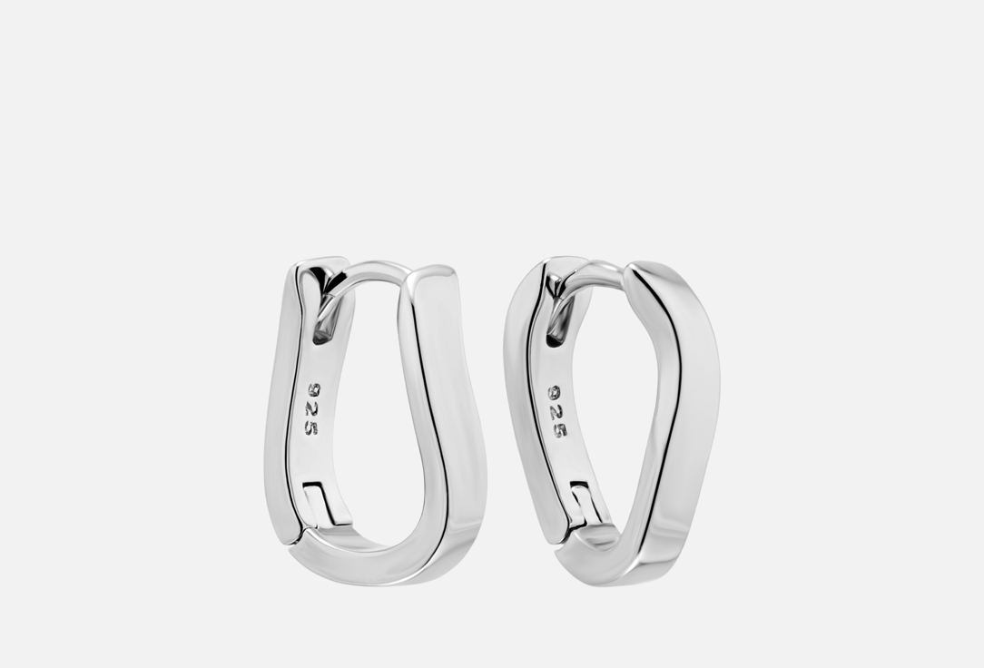 

Серьги 19.STONE, Изгиб в родии 2 шт