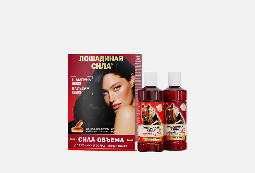 

Подарочный набор для ухода за ослабленными волосами ЛОШАДИНАЯ СИЛА, Сила объема 2 шт