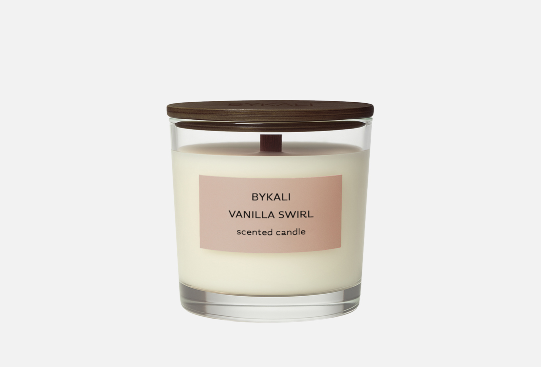 Изображение товара Ароматическая свеча BYKALI Ванильный вихрь с деревянным фитилем 100 мл