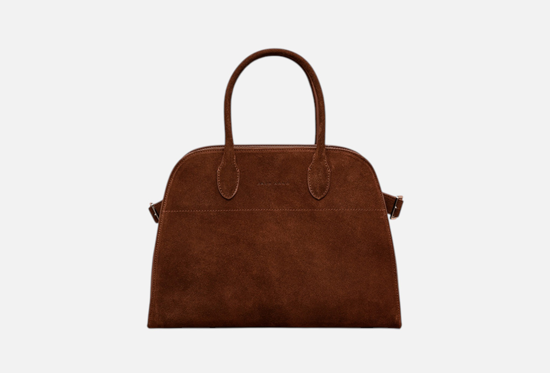 

замшевая сумка тоут JACK ARNO, Коричневый, Еmeraude