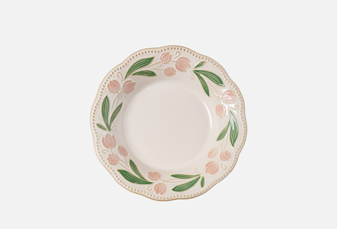 

Набор глубоких тарелок TUTU HOME, Принт, Тюльпан, 22 см 22 см