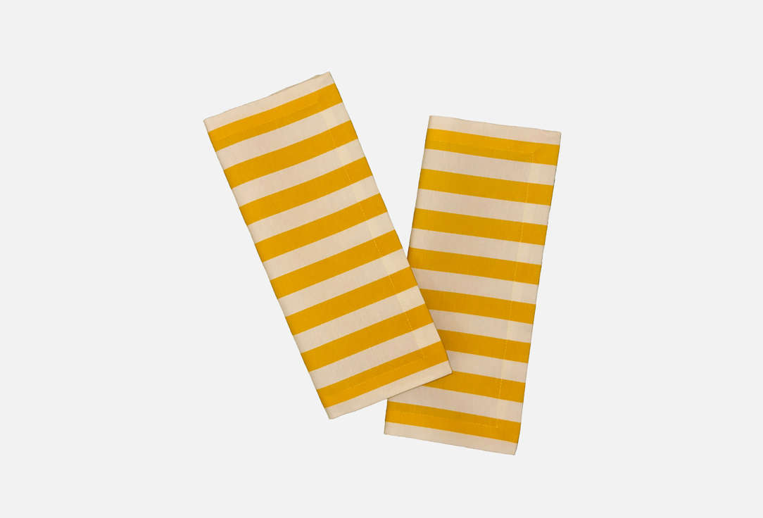 

набор сервировочных салфеток LENJULEN, Принт, Водоотталкивающая пропитка, полоска желтая, 35x45 см 1 шт