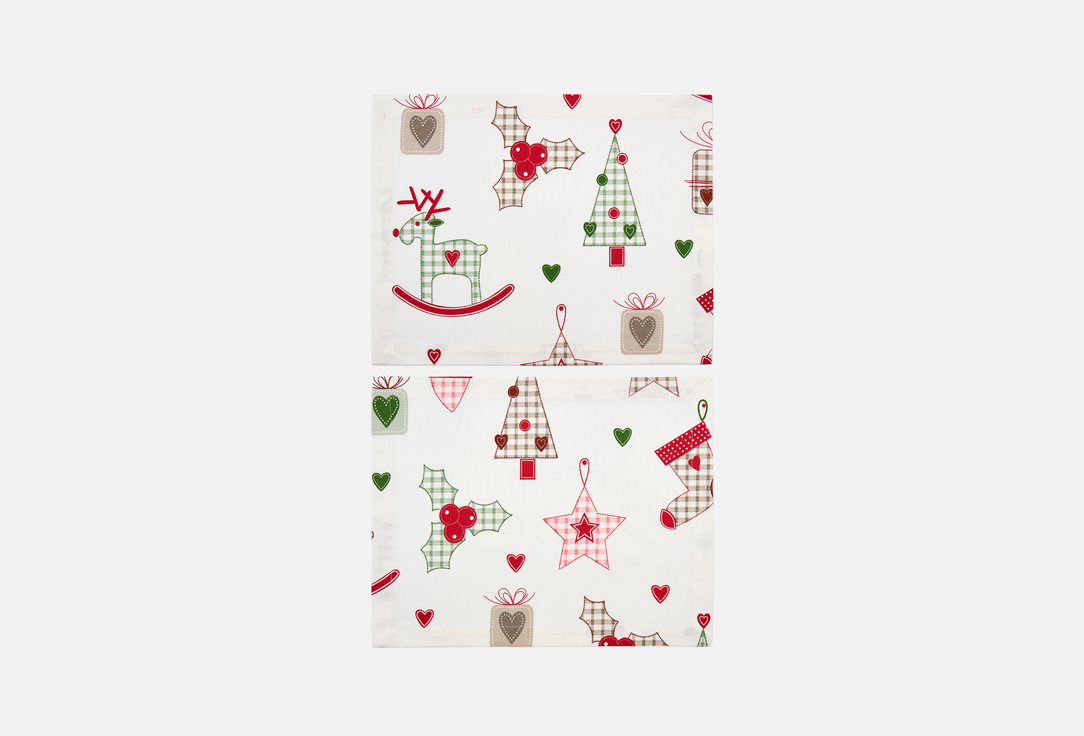 Изображение товара Набор салфеток LenJuLen водоотталкивающая 35x45 см для Нового года