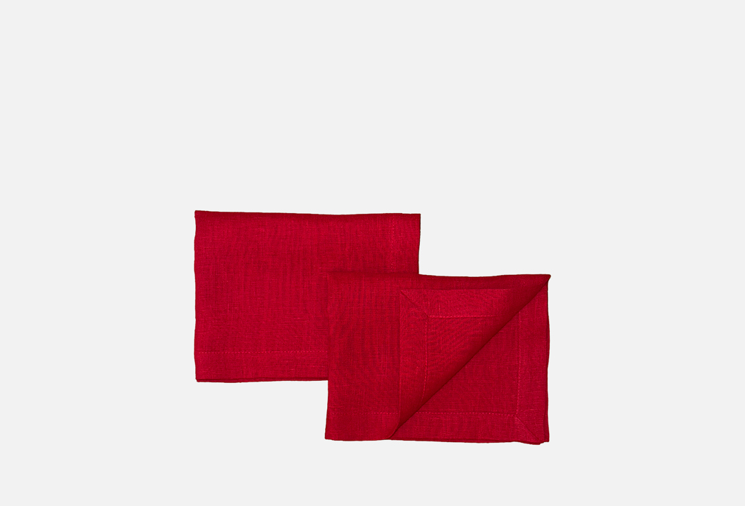 

набор льняных салфеток для сервировки LENJULEN, Красный, Английский красный, 35х45 см 2 шт