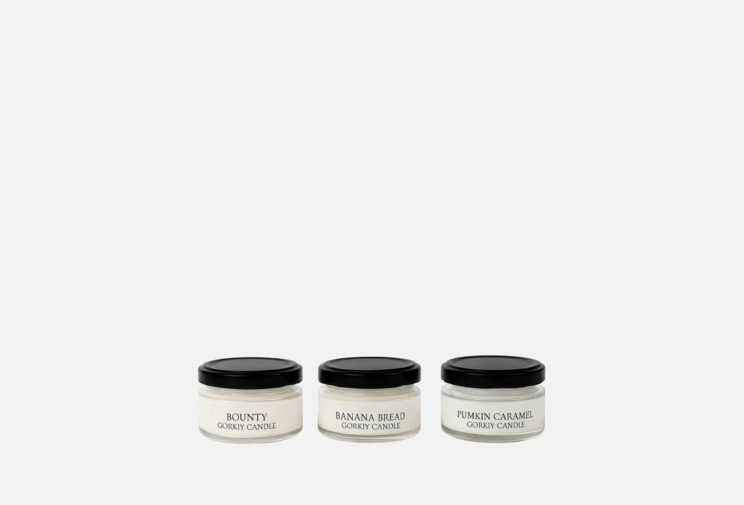 Изображение товара Набор ароматических свечей Gorkiy Candle dessert symphony 3 шт, натуральный кокосовый воск