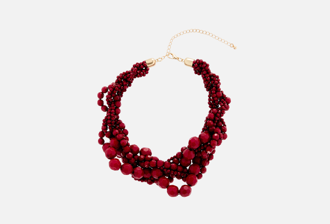 

Бусы 19.STONE, Бордовые многослойные 1 шт