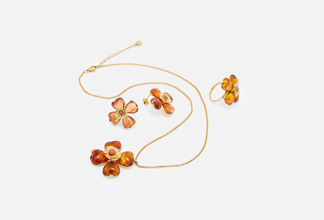 

Набор украшений 19.STONE, Янтарного цвета 4 шт