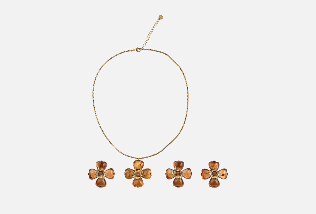 

Набор украшений 19.STONE, Янтарного цвета 4 шт