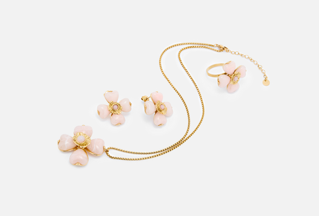 

Набор украшений 19.STONE, Нежно розового цвета 4 шт