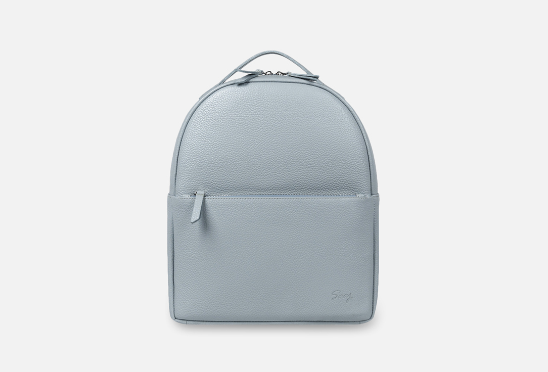 Изображение товара Кожаный рюкзак SAAJ из натуральной кожи небесного цвета