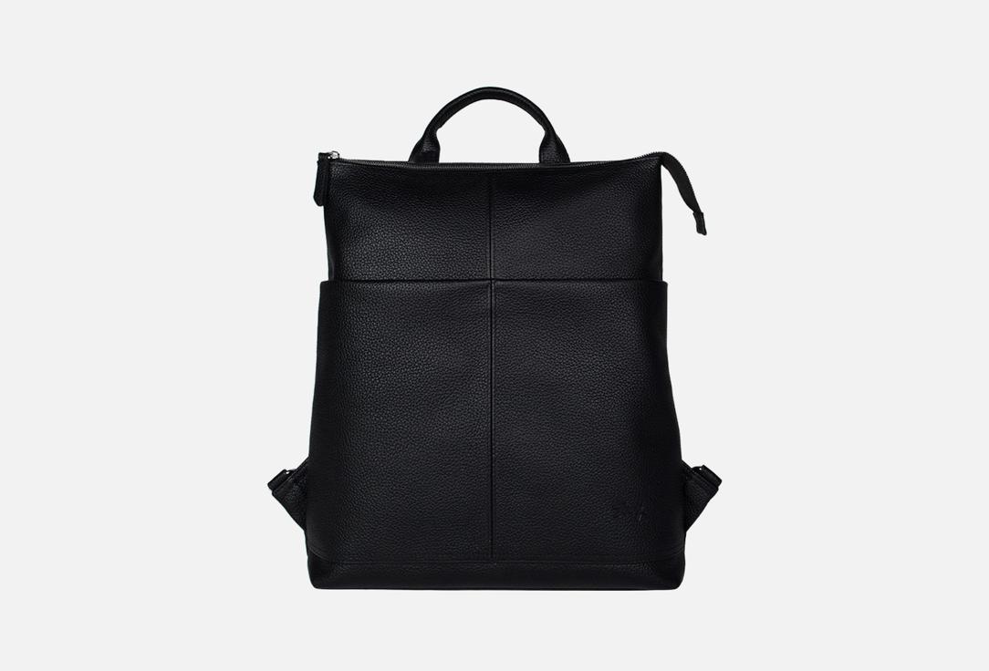 Изображение товара Кожаный городской рюкзак SAAJ черный для ноутбука и документов