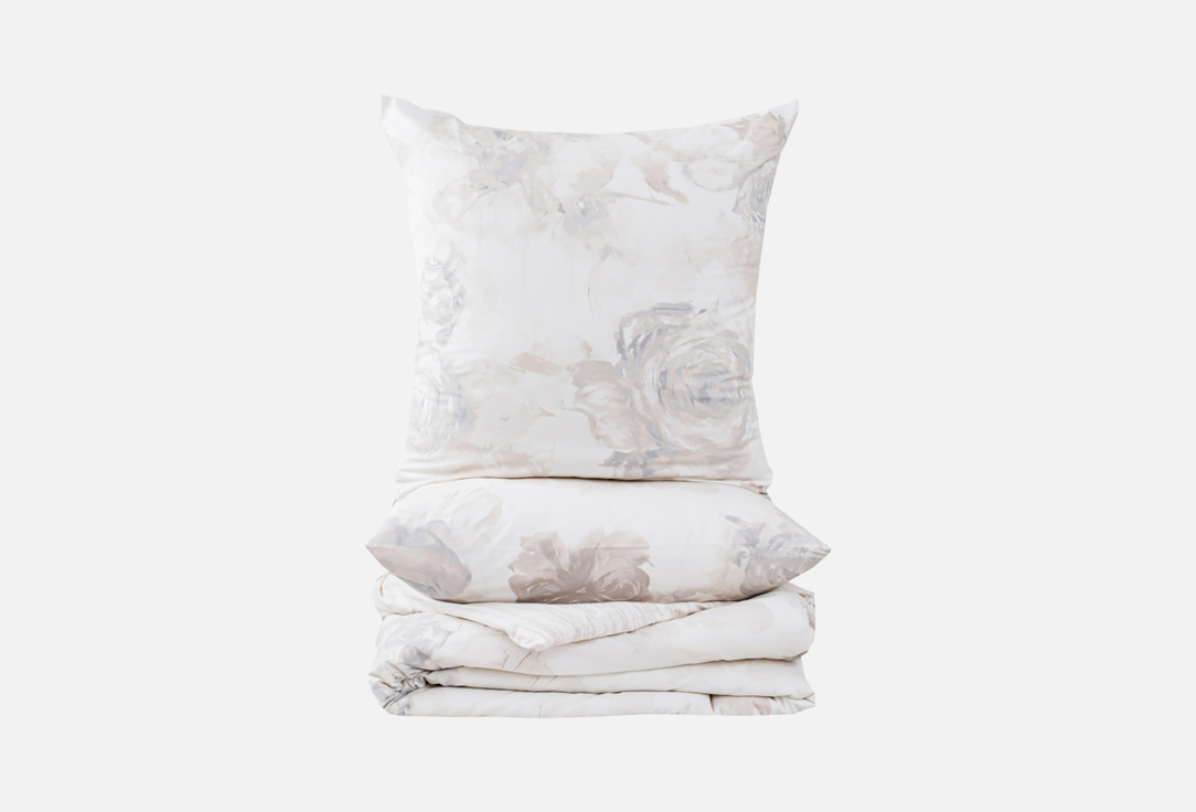 Изображение товара Комплект постельного белья LOVEBERRY из перкаля евро монохромные цветы