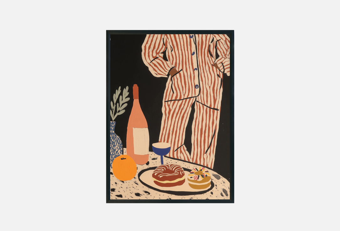 

Постер ПРОСТОПОСТЕР, Принт, Вино и десерт, 50х70 см 1 шт