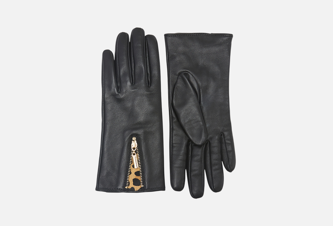 Изображение товара Женские кожаные перчатки Vittoria Vicci leather с шерстью и декоративным замком